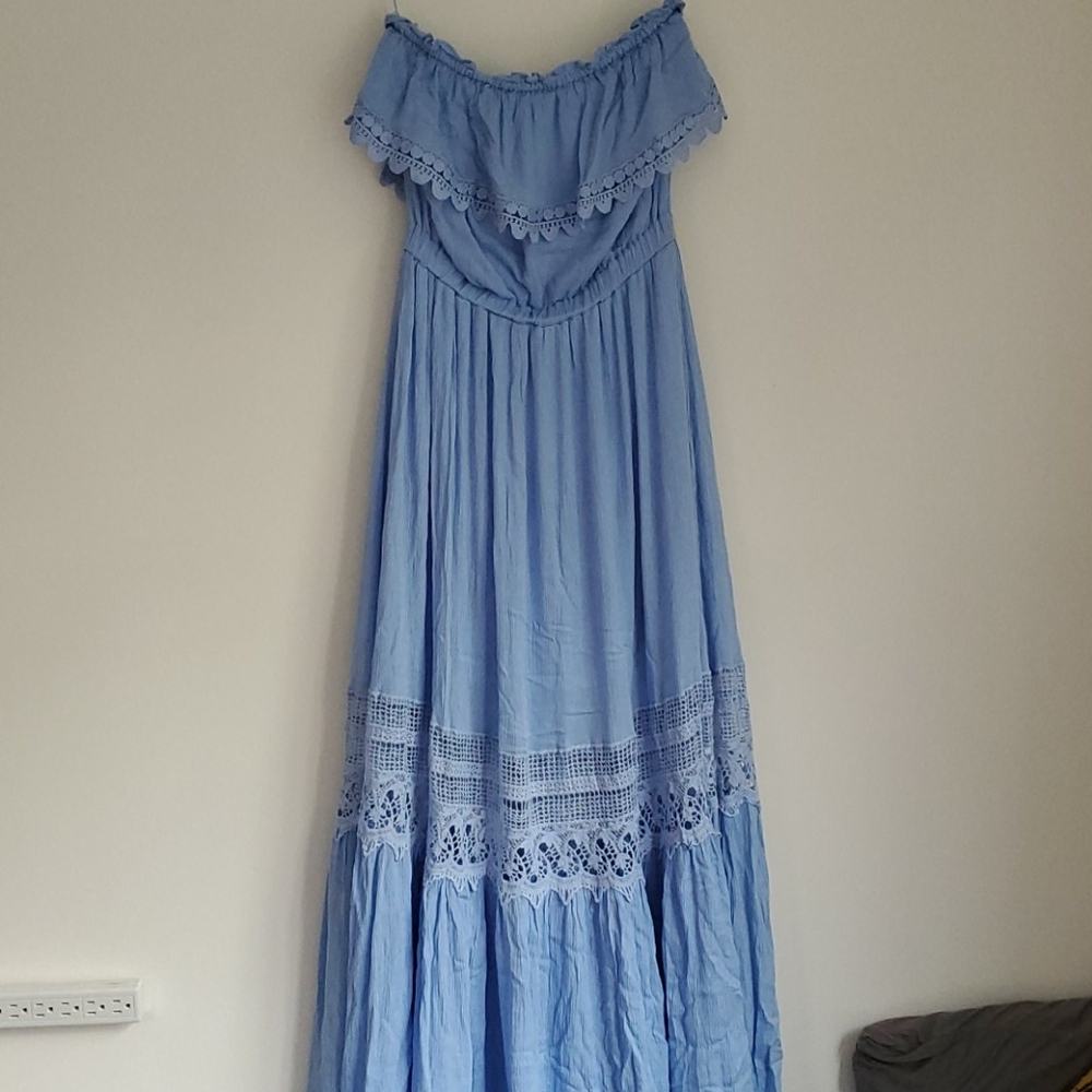Fashion Nova Strapless Boho Dress